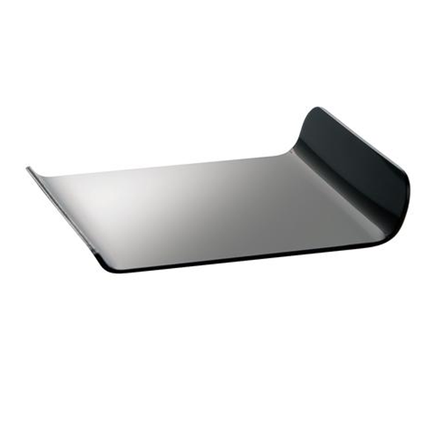 Obrázek produktu Podnos plast  8,5x9,7cm černý hranatý ohnutý QUADRO (krt.100ks) Martellato