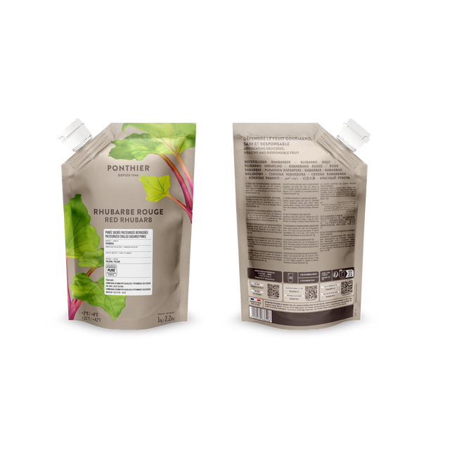 Obrázek produktu PONTHIER Pyré rebarbora RED RHUBARB 1kg x6