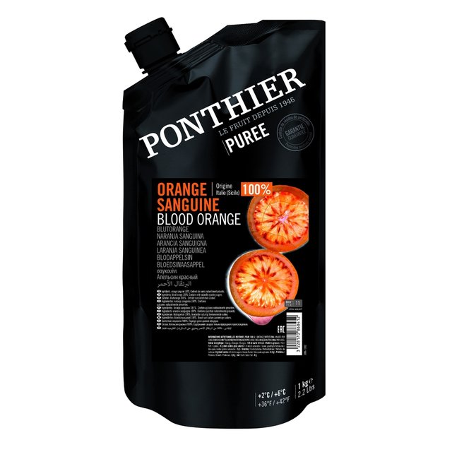 Obrázek produktu PONTHIER Pyré pomeranč krvavý 100% BLOOD ORANGE 1kg x6