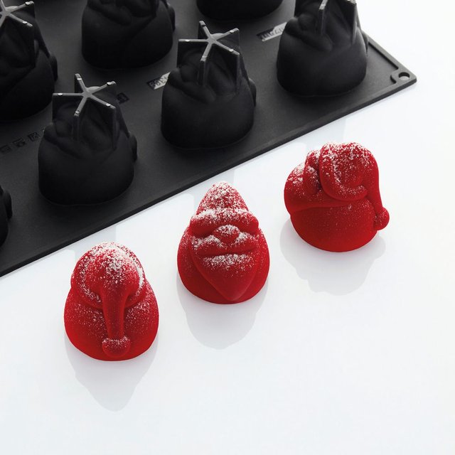 Obrázek produktu Forma silikon černá: 30x40cm - SANTA CLAUS 6X7,2cm,v.7cm 128ml PAVONI