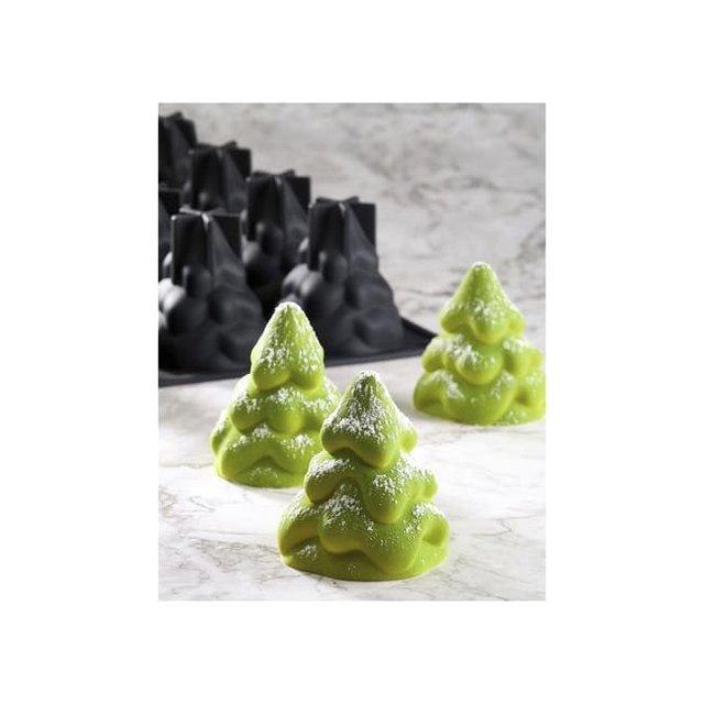 Obrázek produktu Forma silikon černá: Zasněžené stromky 20 ks pr.6,5CM v.7,5CM 100ml PAVOFLEX Pavoni