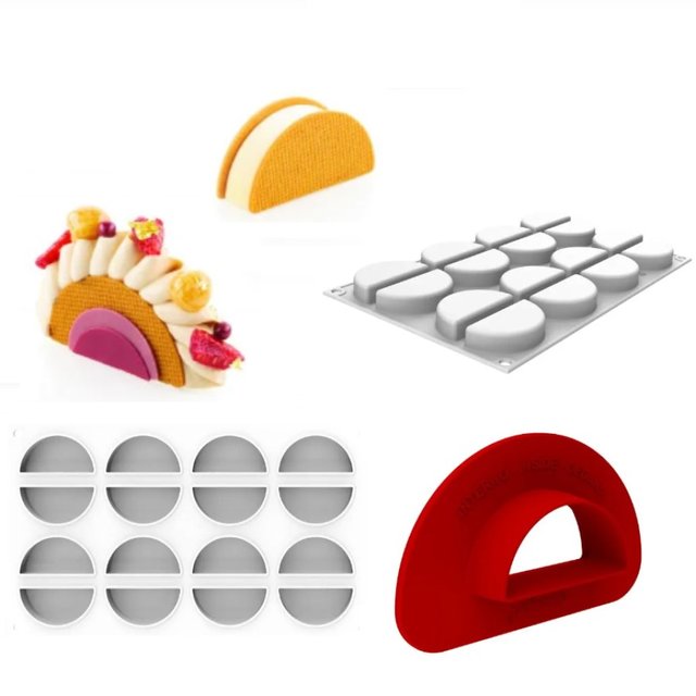 Obrázek produktu Forma silikon bílá - RAINBOW 80 100x21mm v.50mm 80ml + vykrajovátko