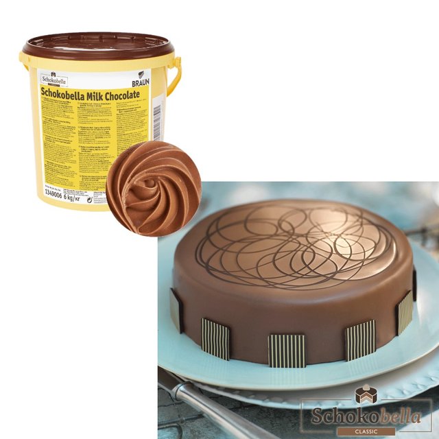 Obrázek produktu Schokobella náplň a poleva mléčná čokoláda MILK CHOCOLATE 6kg Braun