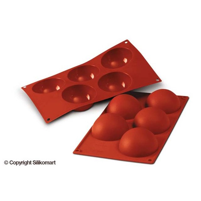 Obrázek produktu Forma silikon terakota: POLOKOULE 5x120ml