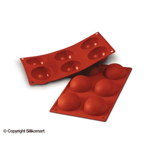 Obrázek produktu Forma silikon terakota: POLOKOULE 6x80ml   pr.7cm v.3,5cm