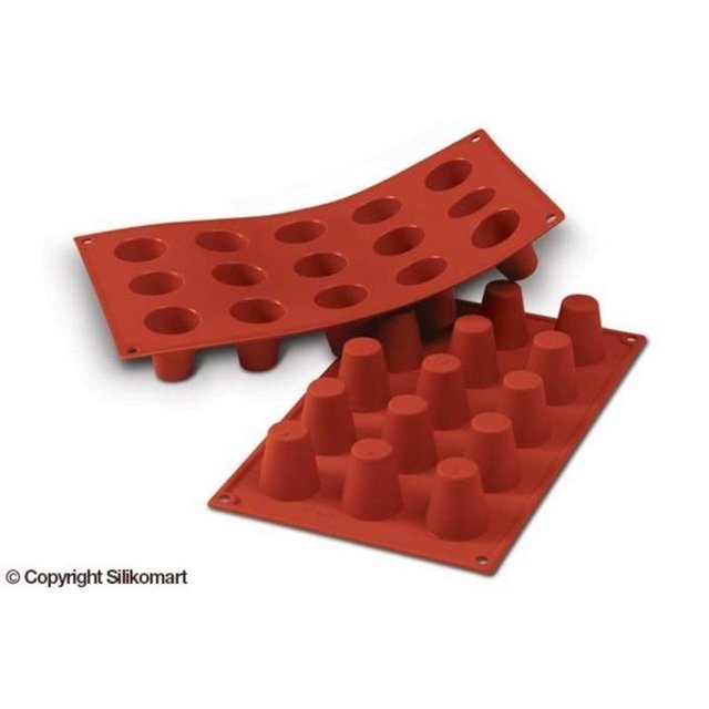 Obrázek produktu Forma silikon terakota: BABA pr.35mm v.38mm 30ml 15ks Silikomart