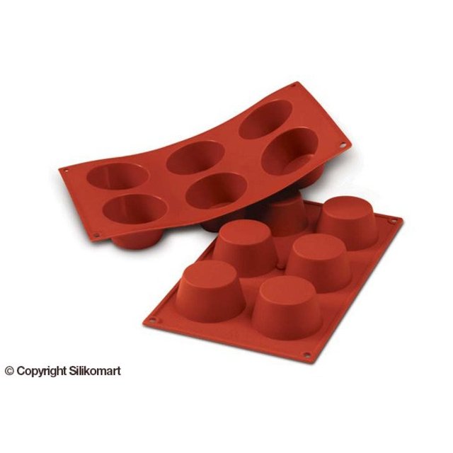 Obrázek produktu Forma silikon terakota - MUFFIN pr.69mm v.35mm 100ml 6ks Silikomart