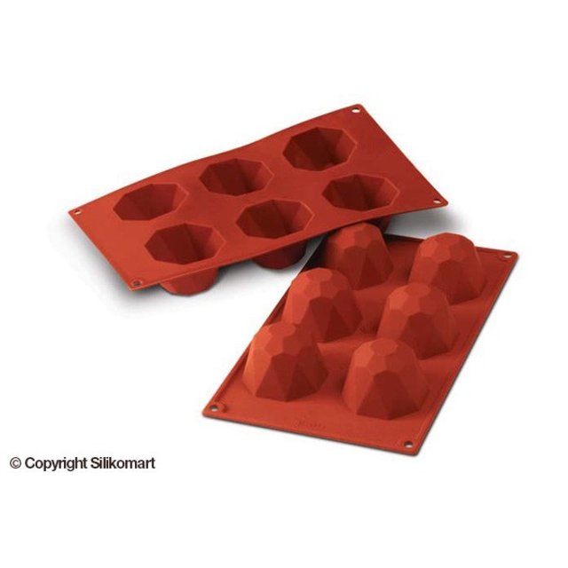 Obrázek produktu Forma silikon terakota: DIAMANTY 6x92ml   pr.6,8cm v.4,5cm