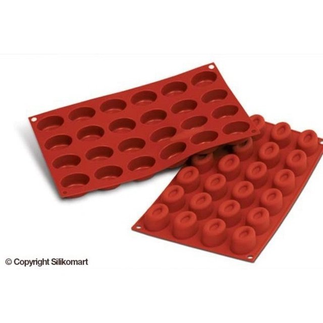 Obrázek produktu Forma silikon terakota: SAVARIN OVÁL 44x32mm v.24,5mm 16ml 24ks Silikomart