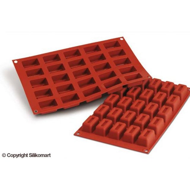 Obrázek produktu Forma silikon terakota: SAVARIN KVÁDR 25x16ml   4,1x2,3cm v.2cm