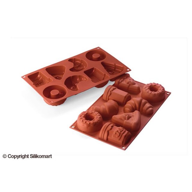 Obrázek produktu Forma silikon terakota: SNÍDANĚ 8x77ml   8,4x8,6cm v.2,9cm