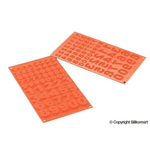 Obrázek produktu Forma silikon terakota: ČÍSLA 60x2ml   v.0,8cm