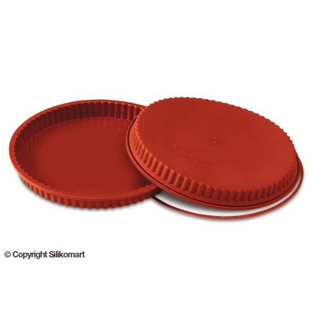 Obrázek produktu Forma silikon terakota: KOLÁČ VROUBKY 1300ml   pr.26cm v.3cm