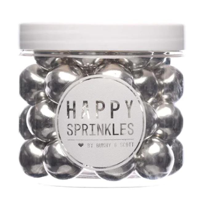 Obrázek produktu Dekorace čokoládové SILVER CHOCO CRUNCH XXL (kuličky) 130g Happy Sprinkles