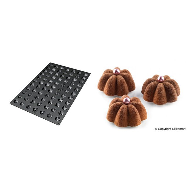 Obrázek produktu Forma silikon černá: MINI CHARLOTTE pr.3,5cm v.1,5cm 77x8,5ml Silikomart