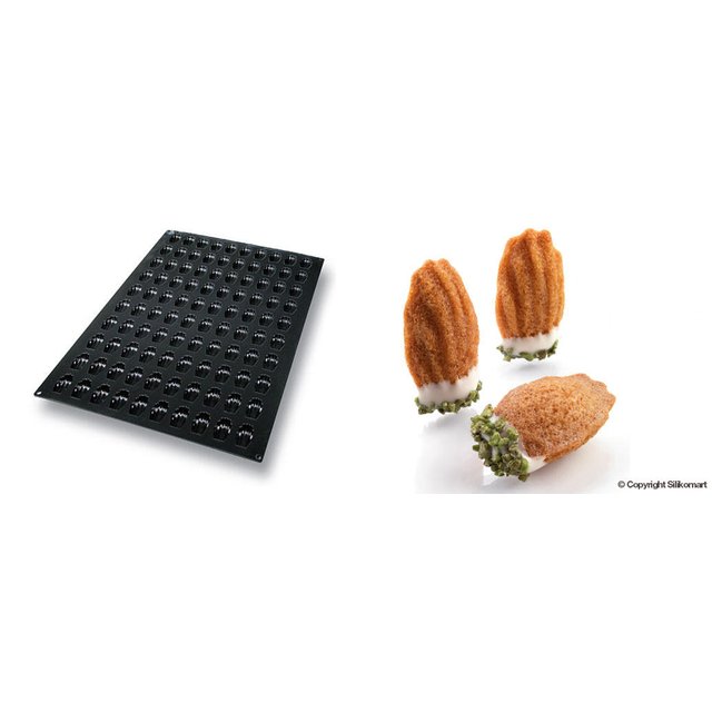 Obrázek produktu Forma silikon černá: MINI MADLENKA 45x26mm v.12mm 12ml Silikomart