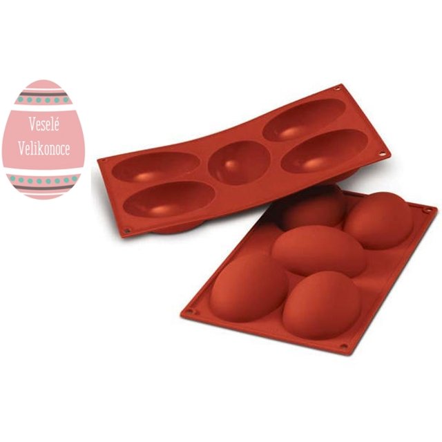 Obrázek produktu Forma silikon terakota: VEJCE PŮLKY 5x130ml