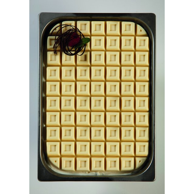 Obrázek produktu Forma silikon bílá: TABLET - dekorace zmrzlinové vany široké Pavoni