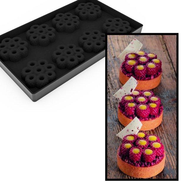 Obrázek produktu FORMA silikon černá - 30x17.5cm - MINI SCARLET - MALINY - 8ks pr.6,2cm, v.2,1cm 38ml PAVONI