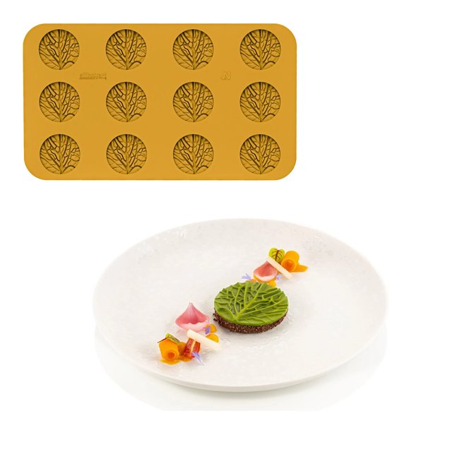 Obrázek produktu Šablona silikon - VERZA list kolečko pr.70mm v.5mm 12x12ml Silikomart