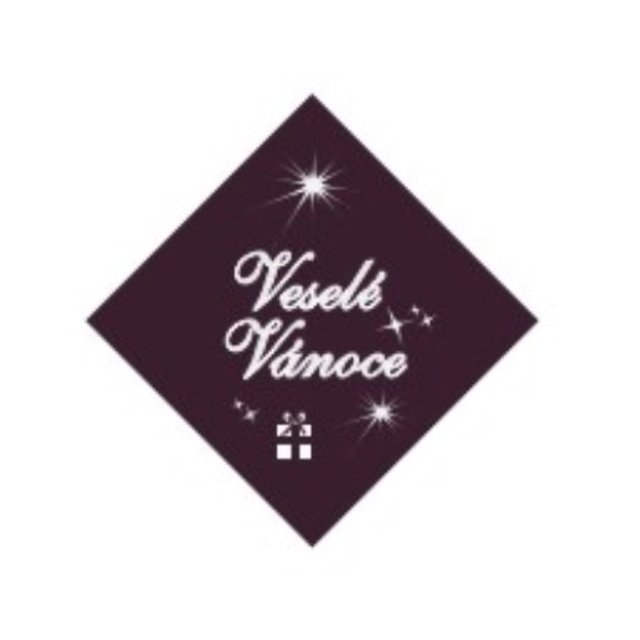Obrázek produktu Dekor nápis VESELÉ VÁNOCE tmavý - 30x30mm 440ks PCB