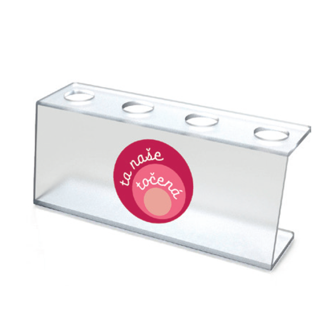 Obrázek produktu Stojánek na kornouty 4 otvory (1 větší)  "Ta naše točená"