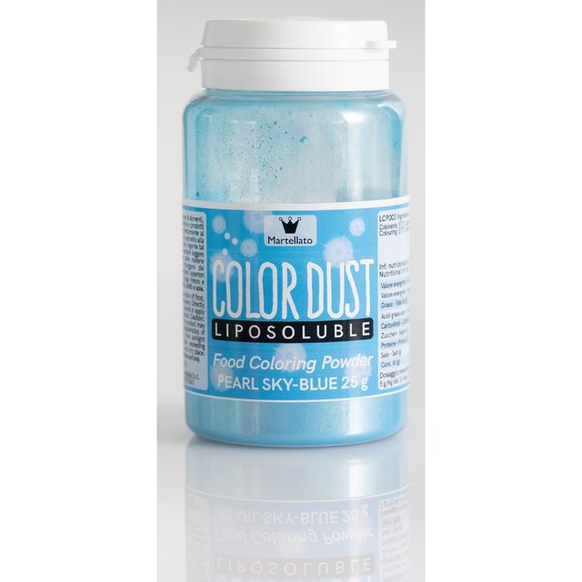 Obrázek produktu Barva v prášku rozpustná v tucích MODRÁ SKY BLUE perleť bez AZO 25g Martellato