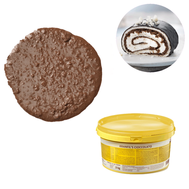 Obrázek produktu Kranfils ČOKOLÁDA náplň s křupinkami 3kg BRAUN