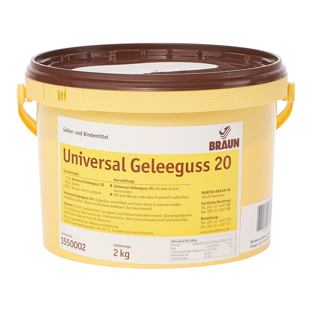 Obrázek produktu Universal jelly 20 želírovací přípravek v prášku 2kg BRAUN