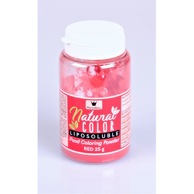 Obrázek produktu Barva v prášku rozpustná v tucích ČERVENÁ 25g Martellato