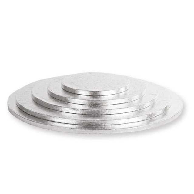 Obrázek produktu Podložka silná dortová pr.25-26cm v.1,2cm stříbrná Deco