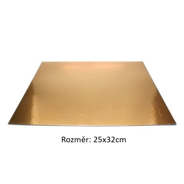 Obrázek produktu Lepenková podložka 25x32cm zlatá 100 ks