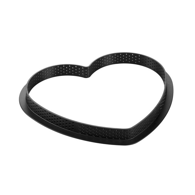 Obrázek produktu TARTE RING RÁFEK perforovaný - SRDCE/AMORE 1ks 205x190x20mm Silikomart
