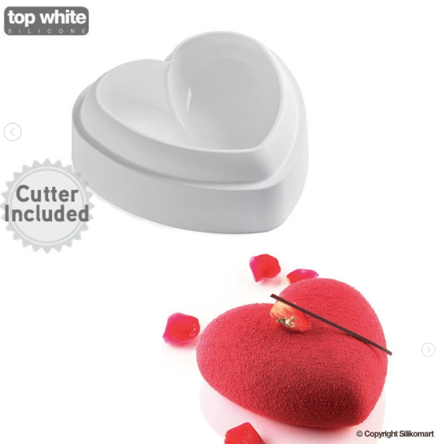 Obrázek produktu Forma silikon bílá: SRDCE AMORE 600ml   14,2x13,7cm v.5cm