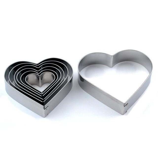 Obrázek produktu Vykrajovátka nerez srdce různé velikosti 7ks Martellato