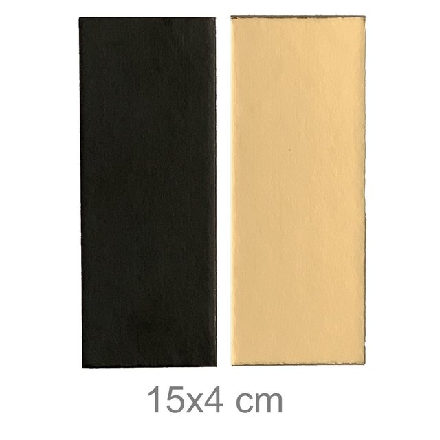 Obrázek produktu Lepenková podložka 15x4cm ČERNÁ/ZLATÁ 100 ks