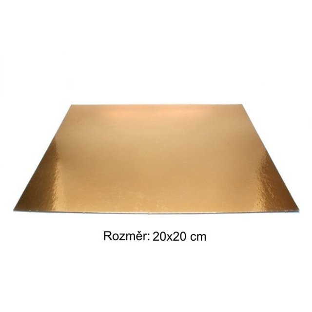 Obrázek produktu Lepenková podložka 20x20cm zlatá