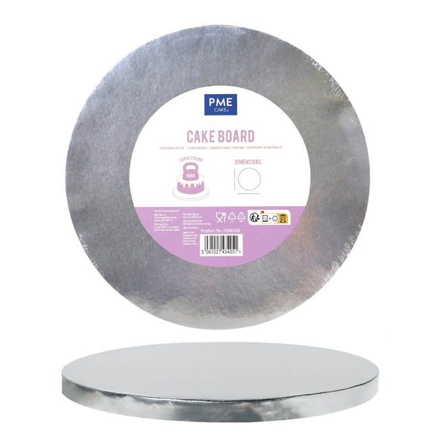 Obrázek produktu Podložka silná dortová pr.35cm v.1,2cm stříbrná PME