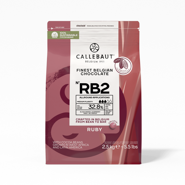 Obrázek produktu CB Čokoláda RUBY 32,8% RB2  2,5kg x4