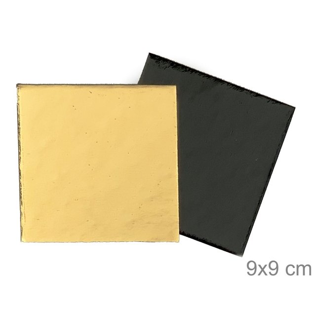 Obrázek produktu Lepenková podložka 9x9cm ČERNÁ/ZLATÁ 100ks
