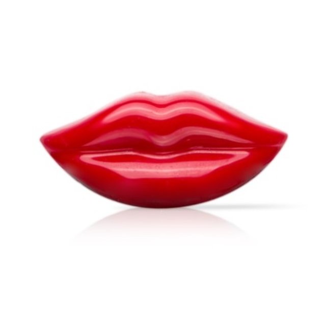 Obrázek produktu Čokoládová dekorace červené rty 30x15 mm 177 ks DOBLA