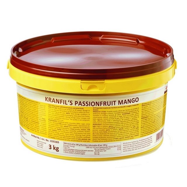 Obrázek produktu Kranfils PASSIONFRUIT MANGO náplň s křupinkami marakuja mango 3kg BRAUN