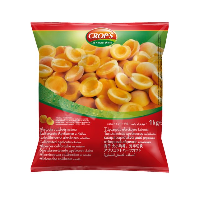 Obrázek produktu MRAŽ. Crop´s MERUŇKY půlky 1kg IQF