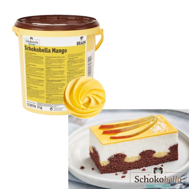 Obrázek produktu Schokobella náplň a poleva MANGO 6kg Braun