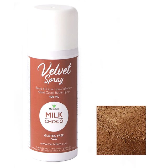 Obrázek produktu Velvet sprej mléčná čokoláda-hnědý světlý (MILK CHOCO) Martellato
