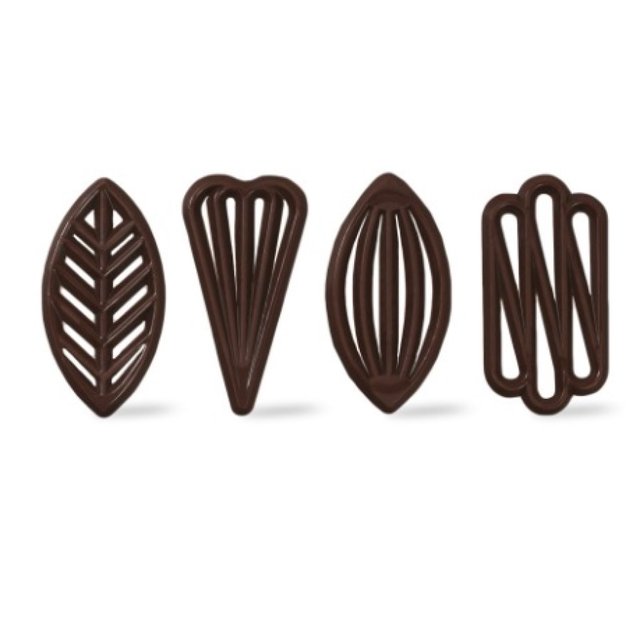 Obrázek produktu Čoko dekor filigrán GRAND (LU101) 3x5,7cm 260ks/krab. DOBLA