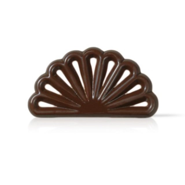 Obrázek produktu Čoko dekor filigrán Orient vějíř 2,8x4,8cm 275ks/krab. DOBLA