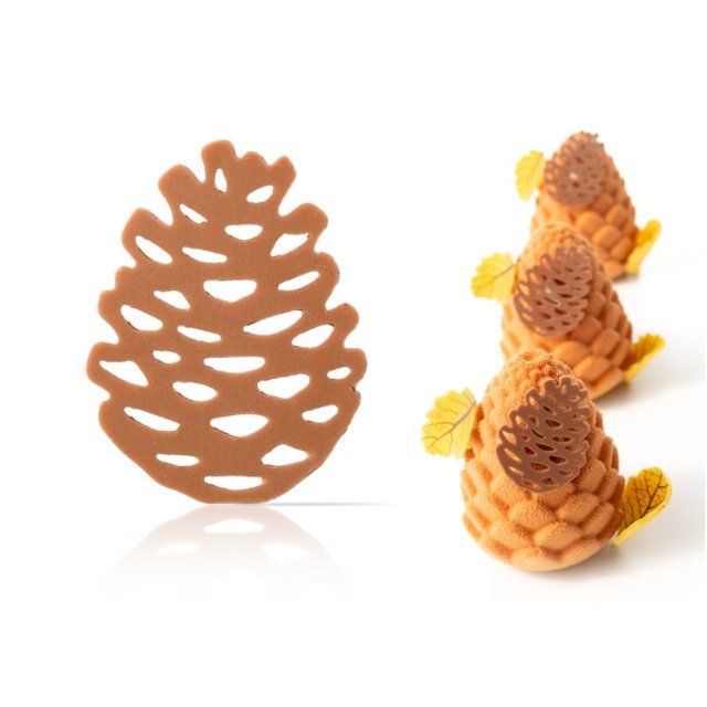 Obrázek produktu Dekor čokoládový filigrán šiška 3,1x4cm 180ks DOBLA