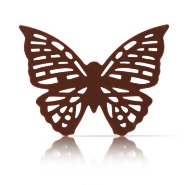 Obrázek produktu Dekor krajka motýl tmavý 5x3,7cm 96ks Dobla