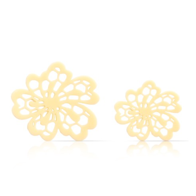 Obrázek produktu Dekor krajka květy bílé mix 5cm 4cm 96ks Dobla